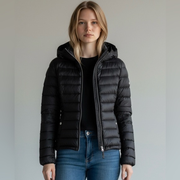 Abercrombie & Fitch Jackets & Blazers - Vintage Abercrombie & Fitch Down Black Puffer Jacket Y2K Womens M